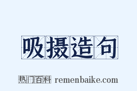 吸摄造句是什么意思的图片
